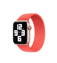 Uyumlu Model Apple Watch 7 8 45mm Kordon Small Örgü Solo Loop Kordon 32 (Turuncu)