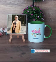 Din Kültürü Öğretmeni Fotoğraflı Dekoratif Taş, Kupa Bardak Beyaz Hediye (Model 14)