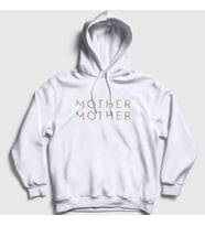 Presmono Unisex Beyaz Logo Mother Mother Kapüşonlu Sweatshirt 431850tt (Beyaz)