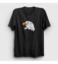 Presmono Unisex Beyaz Eagle Kartal T-Shirt 314011tt (Siyah)