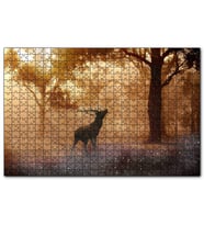 Cakapuzzle Mistik Orman Güneş Işıkları ve Geyik  Puzzle Yapboz MDF (Ahşap) (500 Parça)