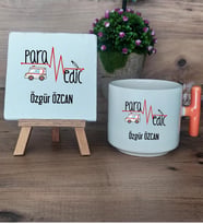 Paramedik Hediye Seti Kupa Bardak T Kulplu ve Dekoratif Taş Tıp Bayramı Hediyesi (Model 7)
