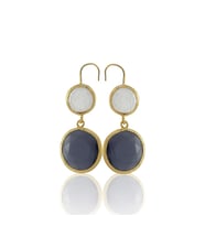 Kadir Jewellery 22 Ayar Altın Kaplama Kadın İnci Küpe -El İşçiliği Ve Hipoalerjenik Küpe (Mor)