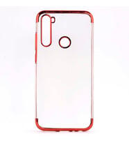 Xiaomi Redmi Note 8T Kılıf Zore Dört Köşeli Lazer Silikon Kılıf (Kırmızı)