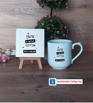 Arkadaşa Hediye Dekoratif Taş, Kupa Bardak Kırmızı Hediye Doğum Günü Hediyesi (Model 4)