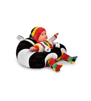 TOKKO Bebek Bebe Yatmaz Oturma Destek Minderi - Bebek Koltuğu - Büyük Bebek Oturağı Bebeyatmaz (Siyah - Beyaz)