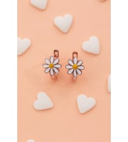 Elika Silver Papatya Model 925 Ayar Gümüş Çocuk Küpesi (Rose)