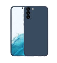 Samsung Galaxy S22 Plus Kılıf Kamera Korumalı iÇi Süet Dokulu Lansman Tipi Silikon (Lacivert)