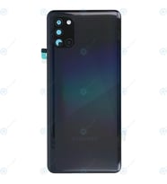 Samsung A31 Kasa Kapak SM-A315F + YAN TUŞLAR, Lens Hariç (Siyah)