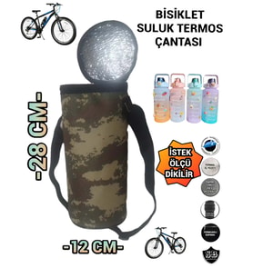 BİSİKLET MOTOSİKLET SULUK TERMOS ÇANTA (Kamuflaj)