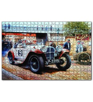 Cakapuzzle Geçmişte Araba Yarışçıları Görseli Puzzle Yapboz MDF (Ahşap) (1000 Parça)