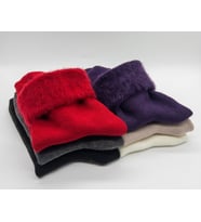CİHO Socks 6 Çift Termal Ekstra Yumuşak Kışlık Kadın Uyku Çorabı (Beyaz - Gümüş - Somon Pembe - Mint Yeşili)