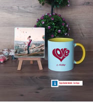 Sevgiliye Hediye Fotoğraflı Dekoratif Taş, Kupa Bardak Beyaz Hediye (Model 7)