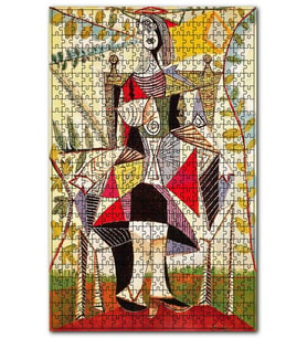 Cakapuzzle Seated Woman in a Garden, 1938 by Picasso Puzzle Yapboz MDF (Ahşap) (1000 Parça)