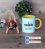 Paramedik Kupa Bardak Beyaz ve Fotoğraflı Ahşap Anahtarlık Hediye (Model 7)