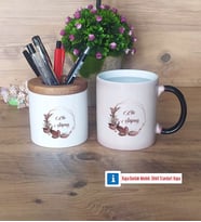 Doğum Günü Hediyesi İsme Özel Kalemlik, Kupa Bardak T Kişiye Özel Hediye (Model 3)