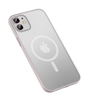 Apple iPhone 12 Kılıf Zore Mokka Lens Koruyuculu Wireless Kılıf (Rose)