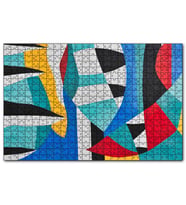 Cakapuzzle Duvar Boyama Renkler Kavisler ve Şeritler  Puzzle Yapboz MDF (Ahşap) (255 Parça)