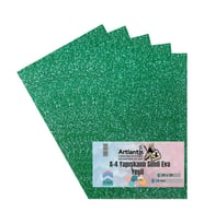 Yapışkanlı Simli Eva A4 20x30 5 Adet 1 Paket Hobi Okul Öncesi Kreş Anasınıfı Eva Yapışkanlı Simli 20*30 (Yeşil)