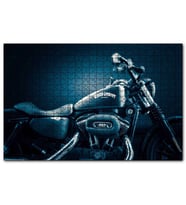 Cakapuzzle Harley Davidson Siyah Klasik Karanlık Mod  Puzzle Yapboz MDF (Ahşap) (1000 Parça)