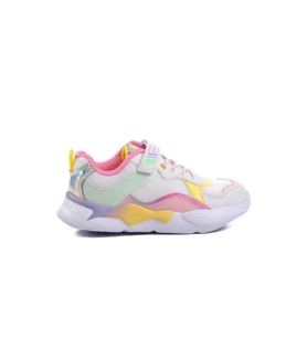 Pepino 1424 Unisex Çocuk Spor Ayakkabı (Beyaz-Pembe)