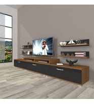 Decoraktiv Ekoflex 270r Slm Tv Ünitesi Tv Sehpası (Siyah - Ceviz)