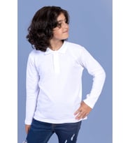 Toontoy Unisex Çocuk  Polo Yaka Tişört (Beyaz)