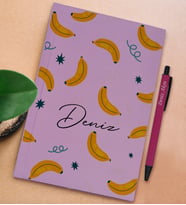 BK Gift Kişiye Özel İsimli Lila Sert Kapaklı Defter ve Tükenmez Kalem Seti, Arkadaşa Hediye, Yeni İş Hediyesi, Doğum Günü Hediyesi (Model 13)