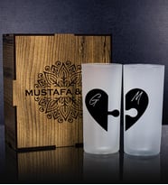 eJOYA Kişiye Özel Kutusunda 2'li Rakı Bardağı Hediye Seti  107138 (Turkuaz)