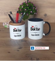 Doktor Kalemlik, Kupa Bardak T Kişiye Özel Hediye Tıp Bayramı Hediyesi Doktora Hediye (Model 12)