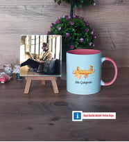 Arkeolog Fotoğraflı Dekoratif Taş, Kupa Bardak Beyaz Hediye (Model 6)