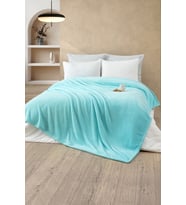 Panchy Canky Coperta Wellsoft Çift Kişilik Battaniye 180x200-200X220 (Mint Yeşili)