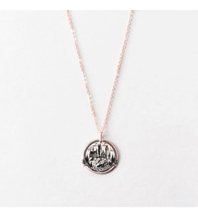 Harry Potter Hogwarts Kolye 925 ayar gümüş Kolye (Rose)