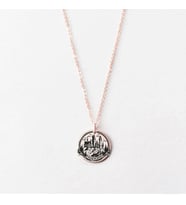 Harry Potter Hogwarts Kolye 925 ayar gümüş Kolye (Rose)