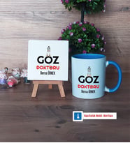 Göz Doktoru Dekoratif Taş, Kupa Bardak Kırmızı Hediye Tıp Bayramı Hediyesi (Model 3)