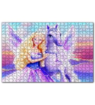 Cakapuzzle Barbie Ve Pegasus'un Büyüsü Görseli  Puzzle Yapboz MDF (Ahşap) (500 Parça)