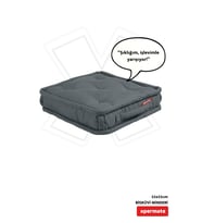 XPERMATE Bisküvi Minder Petek Önü Palet Üstü Minderi Fransız Minder Bank ve Bahçe Minderi 55x55x14 cm (Antrasit)