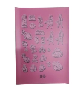 60 Yaprak Kareli Defter Plastik Kapak A-5 1 Adet PP Kapak Küçük Boy Kareli Defter 60 Sayfa A5 Desenli Kapak (Pembe)