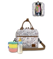 STYLO Food Bag Mama ve Çok Amaçlı Yemek Taşıma Termos Çantası (Gri-Beyaz)