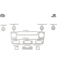Meriç® Renault Master Ön Torpido Kaplama Maun 28 Parça 2004-2009 (Alüminyum)