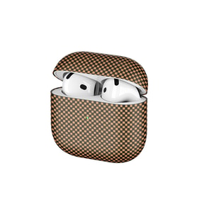 Airpods 4 Airbag 43 600D Karbon Fiber Kulaklık Kılıfı (Gold)