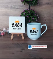 Babalar Günü Hediyesi Dekoratif Taş, Kupa Bardak Kırmızı HediyeBabaya Hediye (Model 4)
