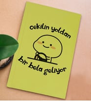 BK Gift Esprili Tasarım Serisi Sert Kapaklı Sarı Defter, Arkadaşa Hediye, Yeni İş Hediyesi, Doğum Günü Hediyesi, Anı Defteri (Model 4)