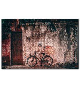 Cakapuzzle Grafiti Bisiklet Çocukları Görseli  Puzzle Yapboz MDF (Ahşap) (1000 Parça)