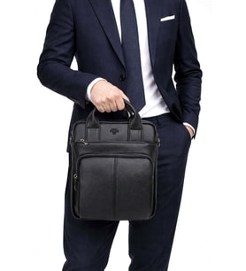 ERKEK OMUZ ASKILI POSTACI ÇANTA 11,5  İNÇ IPAD TABLET NOTEBOOK LAPTOP ÇANTASI (Siyah)