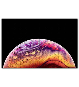 Cakapuzzle Apple Logosu ve Muhteşem Küre Puzzle Yapboz MDF (Ahşap) (1000 Parça)
