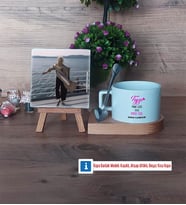 Teyze Daha Cool Fotoğraflı Dekoratif Taş, Kupa Bardak Beyaz Hediye (Model 8)