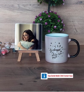 Doğum Günü Hediyesi Fotoğraflı Dekoratif Taş, Kupa Bardak Beyaz Hediye (Model 9)