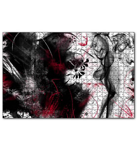 Cakapuzzle Karışık Dalgalar Noktalar ve Çizgiler  Puzzle Yapboz MDF (Ahşap) (255 Parça)