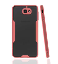 Galaxy J7 Prime Kılıf Parfe Kenarları Pastel Renk Silikon Kılıf (Pembe)